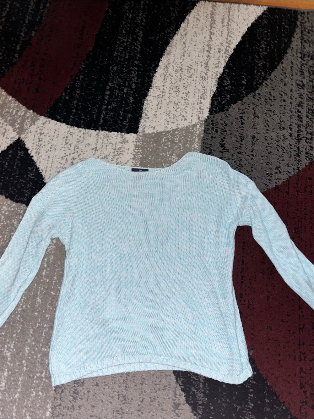 GAP Light Blue Scoop Neck Knit Sweater
